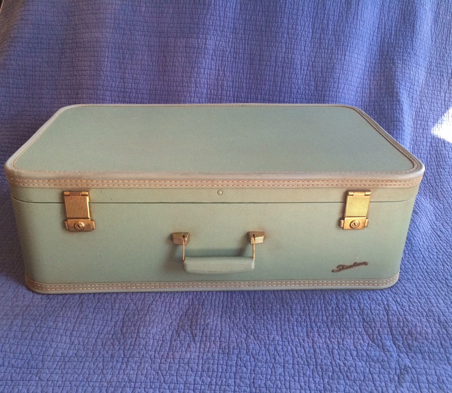 Vintage Mint Green Skyway Luggage/Suitcase/Hard by LadyVintage81