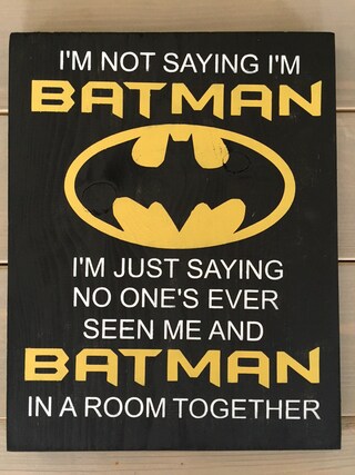 Sottobicchiere Divertente CS861 In Legno MDF Lucido - I'm Not Saying I'm Batman - Regalo Uomo