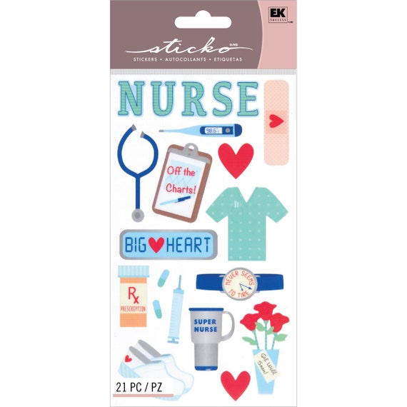 Sticko Scrapbooking Stickers Nurse by MyStickerCollections