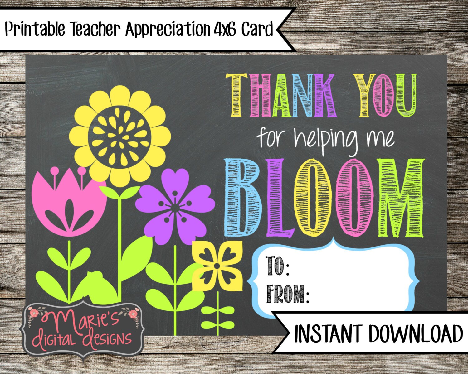 thank you for helping me bloom printable teacher