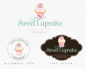 Custom Bakery Logo Design / Cupcake Logo
