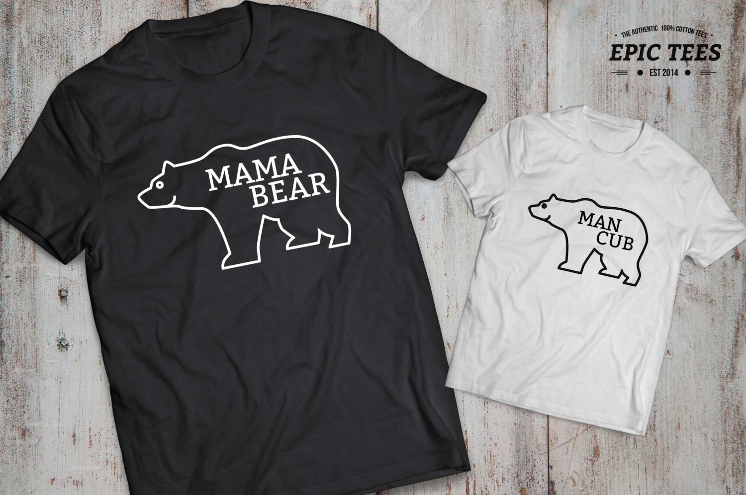 Mama bear man cub mother son matching shirts Mama by EpicTees4You