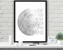 Unique moon printable related items | Etsy