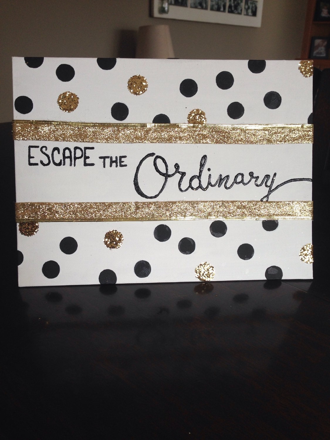 Escape the Ordinary Canvas with Gold & Polka by SamsSororityStash