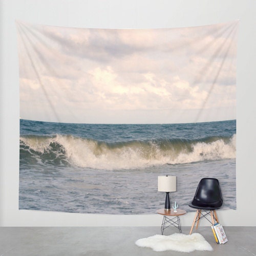 Ocean tapestry photo tapestry nautical tapestry wall
