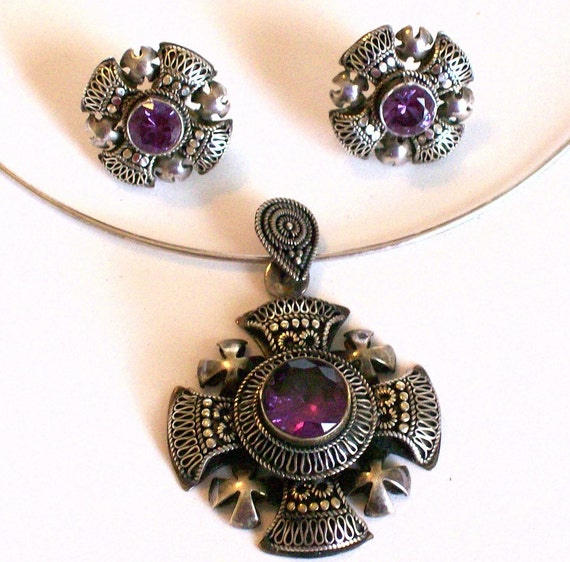 Bethlehem Jordan H.J.A. 1000 Sterling Silver Crusader Cross