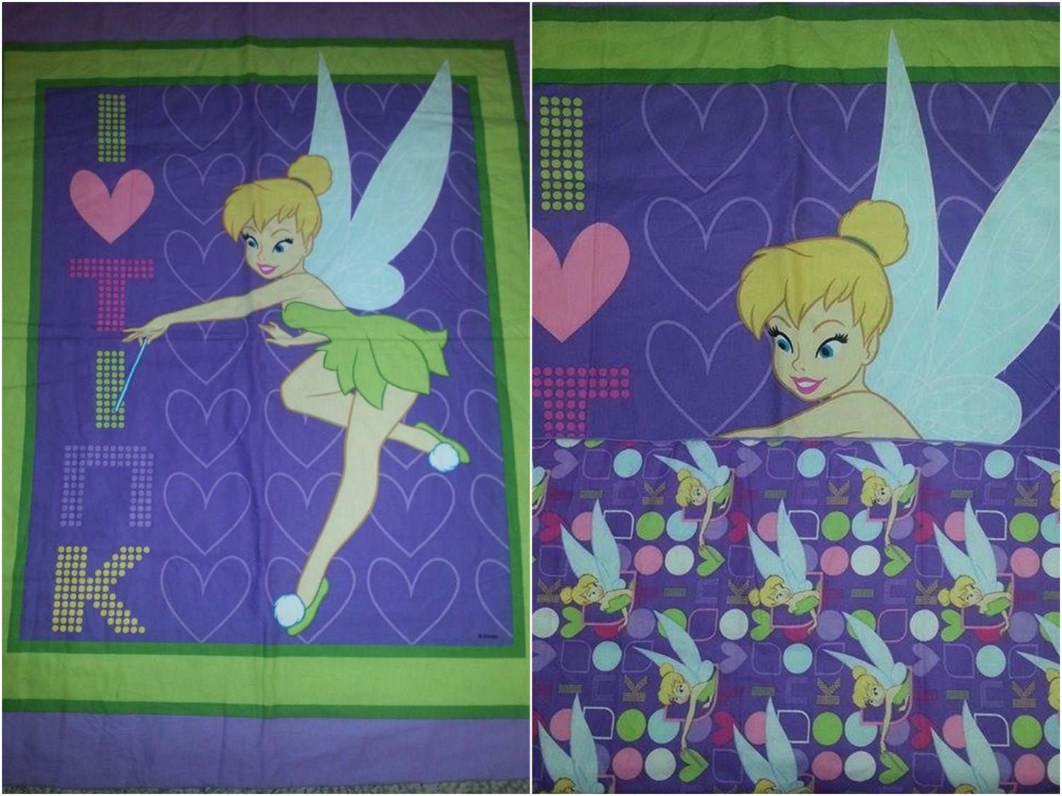 Disney Tinkerbell Panel Blanket by CajunCrafty on Etsy