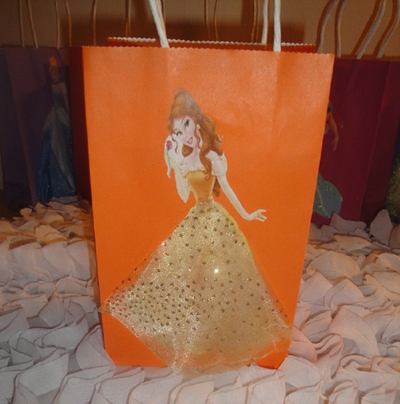 10 Disney Princess Belle Party Favor Bags