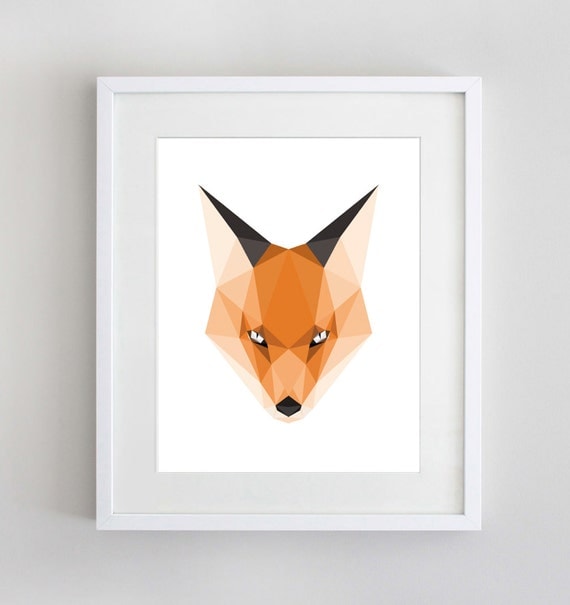 fox drawing geometric