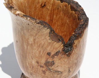 Natural Edge Maple Burl Vase - Item 1012