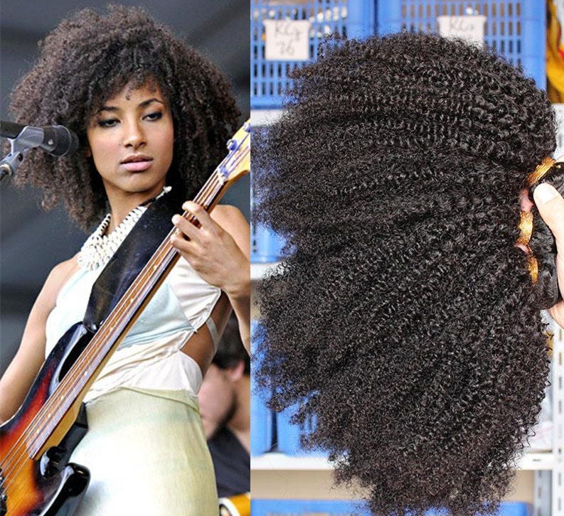Brazilian virgin hair afro kinky curly hair 3pcs/bundles