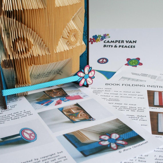 Camper Van Book Folding Pattern: Plus free by LoveBookFolding
