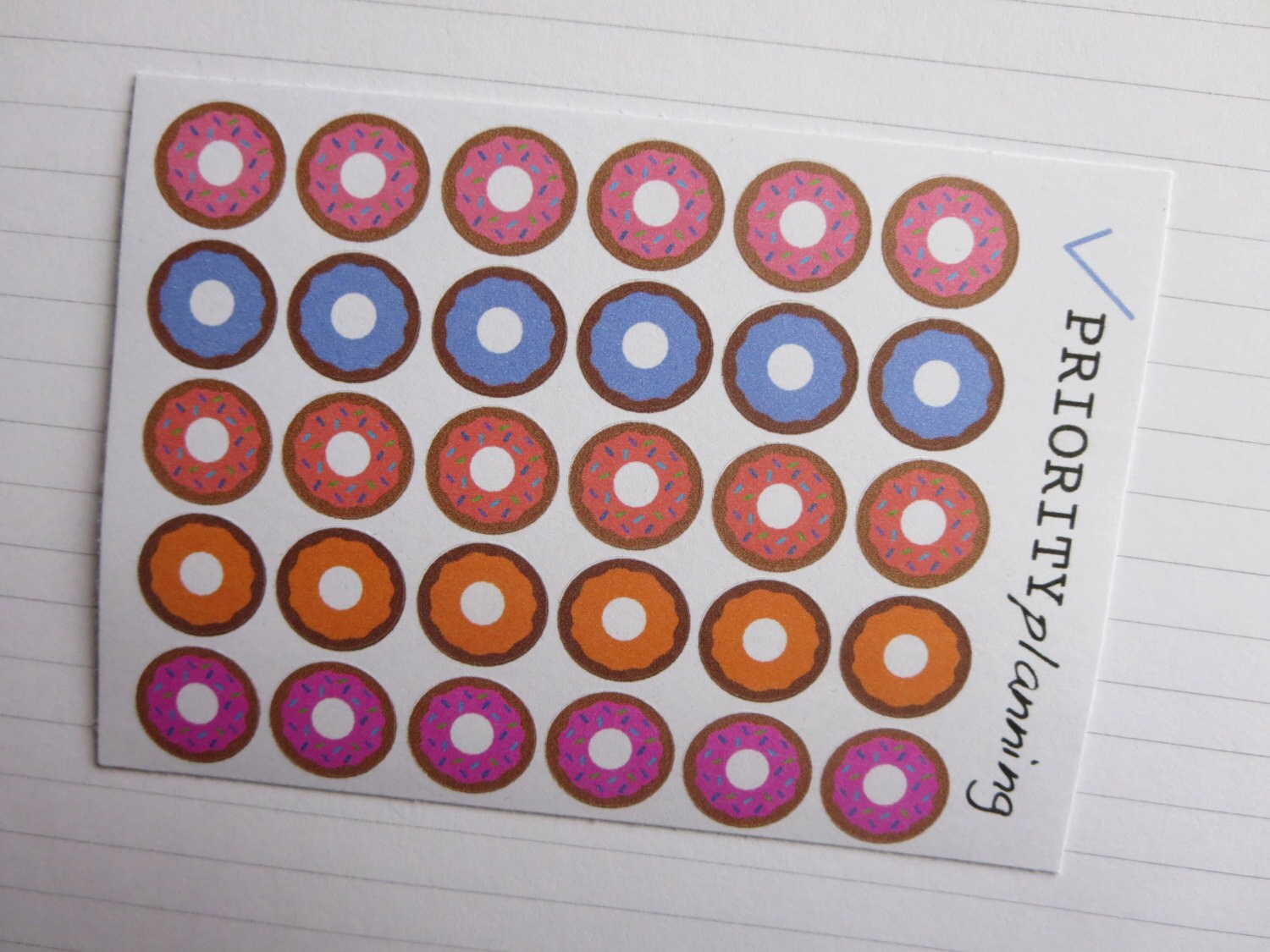 Donut stickers by PriorityPlanning on Etsy