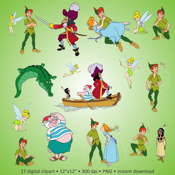 Buy 2 Get 1 Free Digital Clipart Peter Pan Lovely   Il 570xN.773749957 Cp2w 