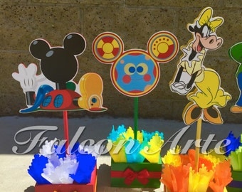 Mickey Mouse Clubhouse birthday party wood guest table centerpiece decoration Pluto Daisy Goofy Minnie Mickey Donald PER PIECE