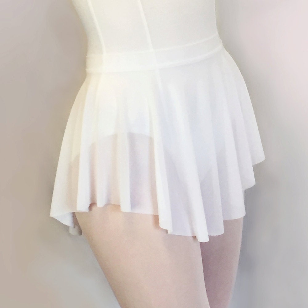 White Micro Mesh Ballet Skirt Sheer Dance skirt by RoyallDancewear