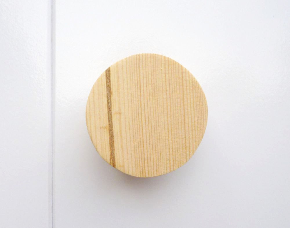 wooden drawer handle pine circle handle hand by CraftedPineCo