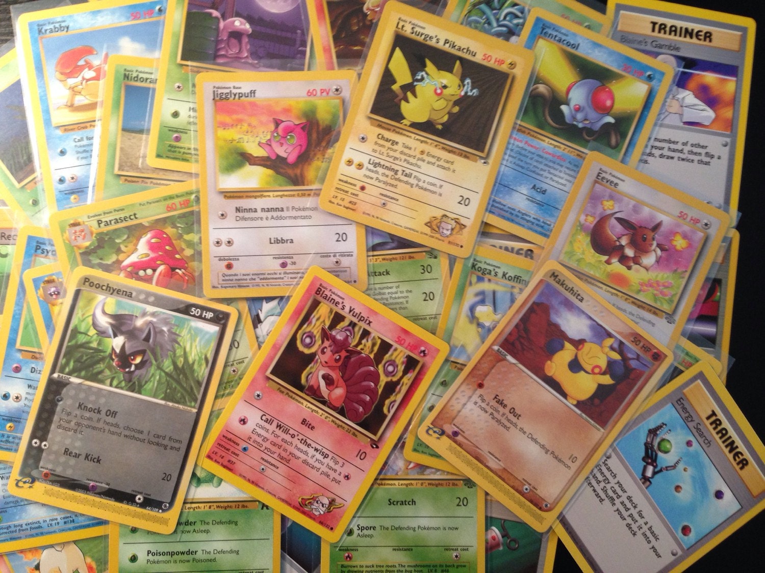 Bundle of 20 Pokemon Cards for Craft Projects Excellent