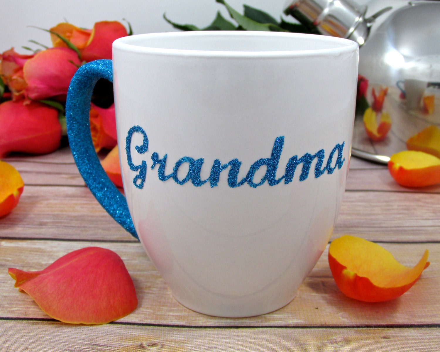 Grandma Glam Glitter Mug Custom Glittered Mug Dishwasher