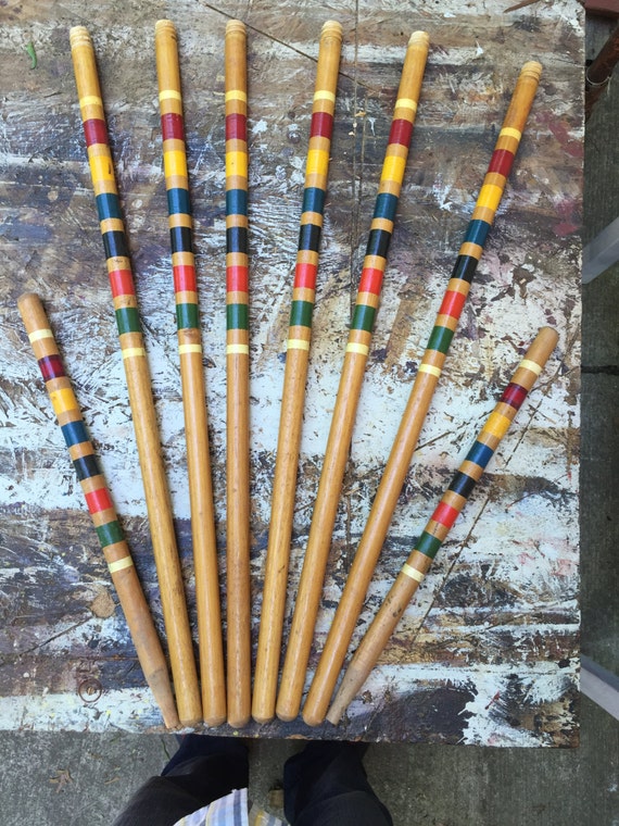 6 Croquet Mallet Handles & 2 Post by RedWagonES on Etsy
