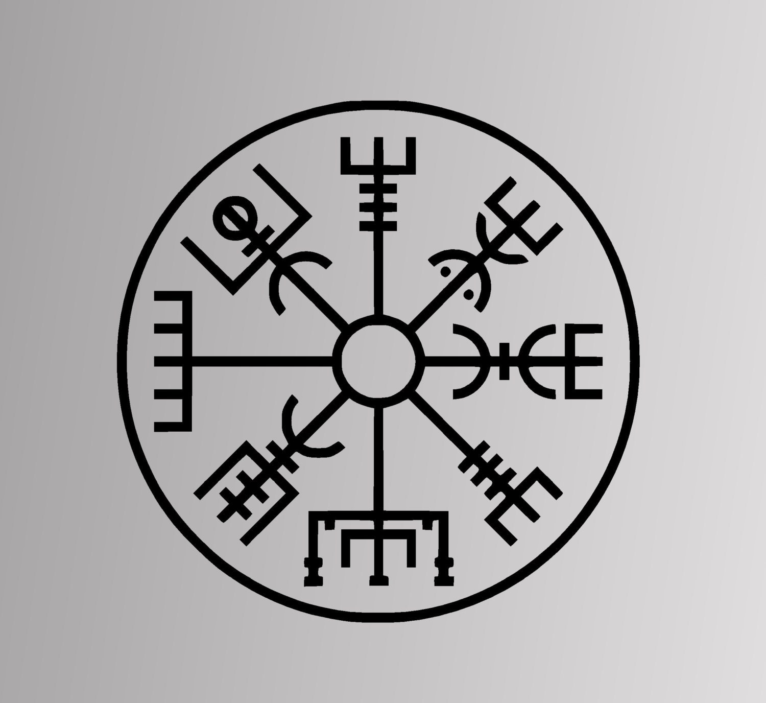 wheel symbol meaning sun rune viking sticker Norse norse compass by decal rune