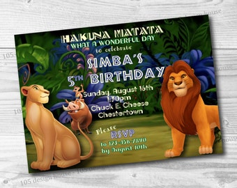 Lion King Invitation Printable - Lion King Birthday Invitation - Lion King Party Invitation - Lion King Invitation