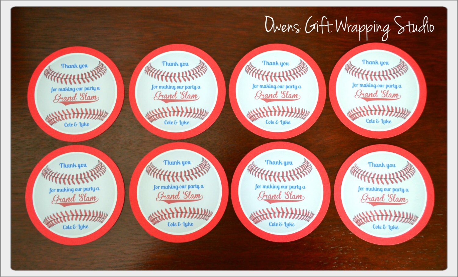 Baseball Gift Tags Baseball Party Favor Tags by OwensCelebrations