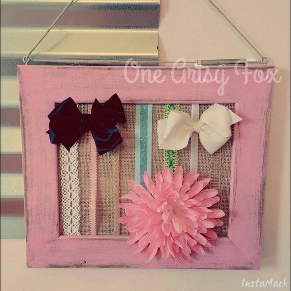 Pink Framed Barrette/Clip Holder IN STOCK SALE