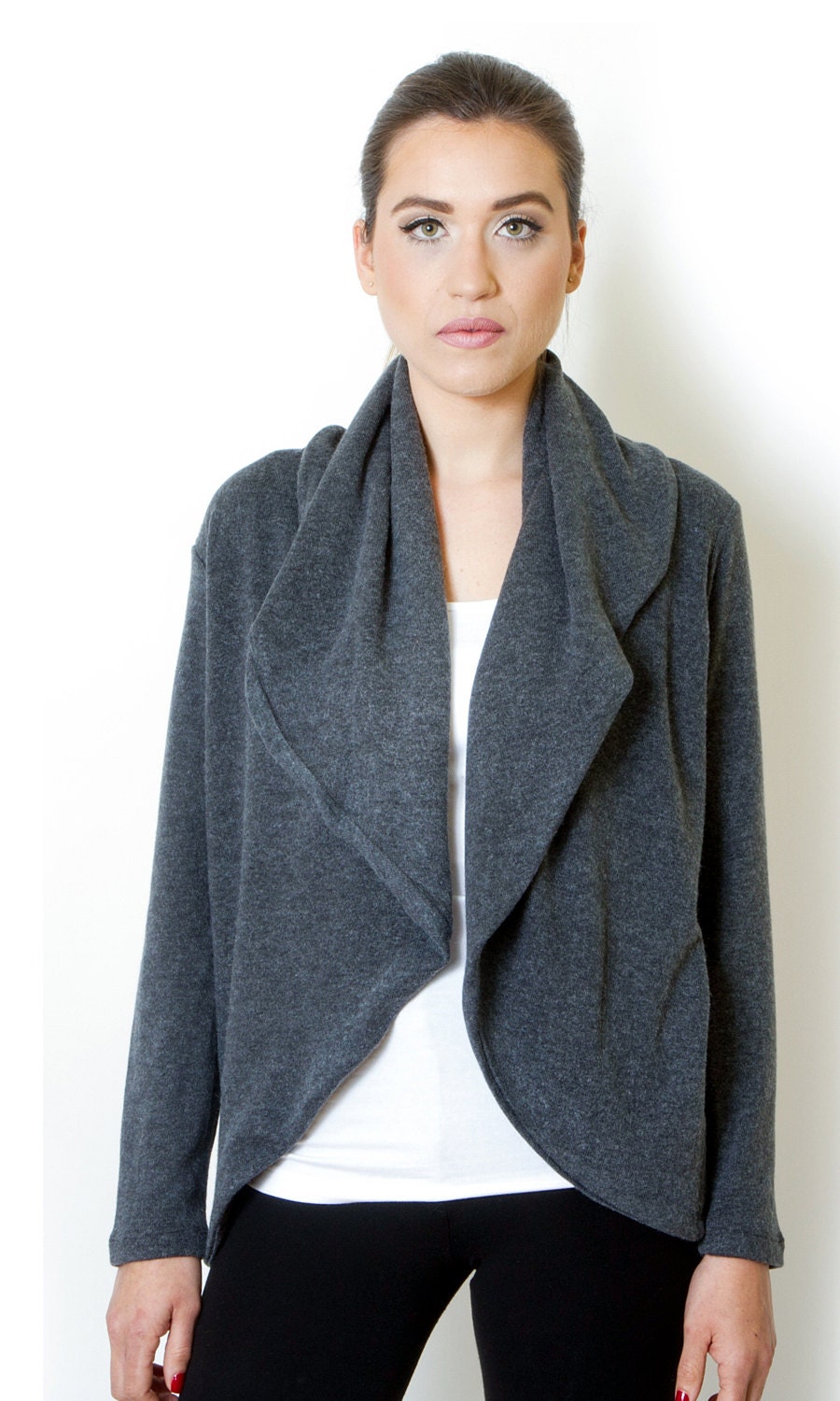 womens open knit sweater cardigan shirt