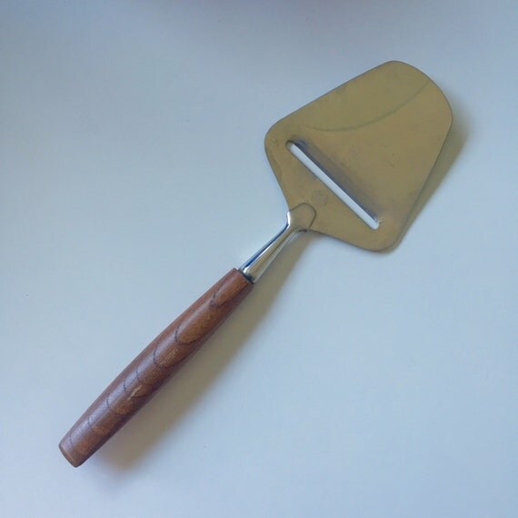 Vintage Danish Teak WoodHandled Cheese Slicer from Karlsson