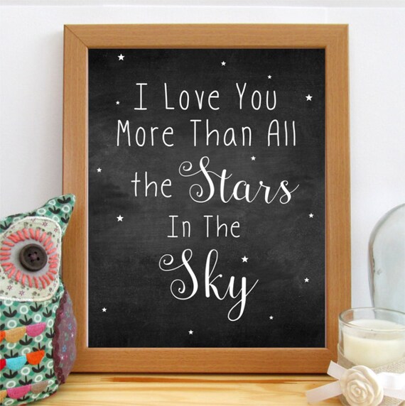 I Love You More Than All The Stars Printable Wall Art