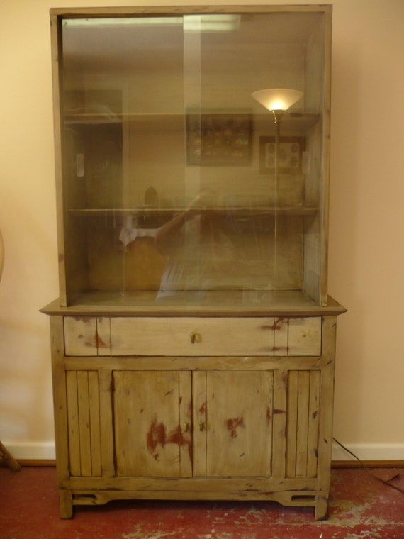 midcentury painted china glass sliding by BooksOnMain