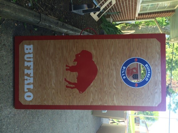 Buffalo Bills Regulation Cornhole Set. Set by AllAboutCornhole
