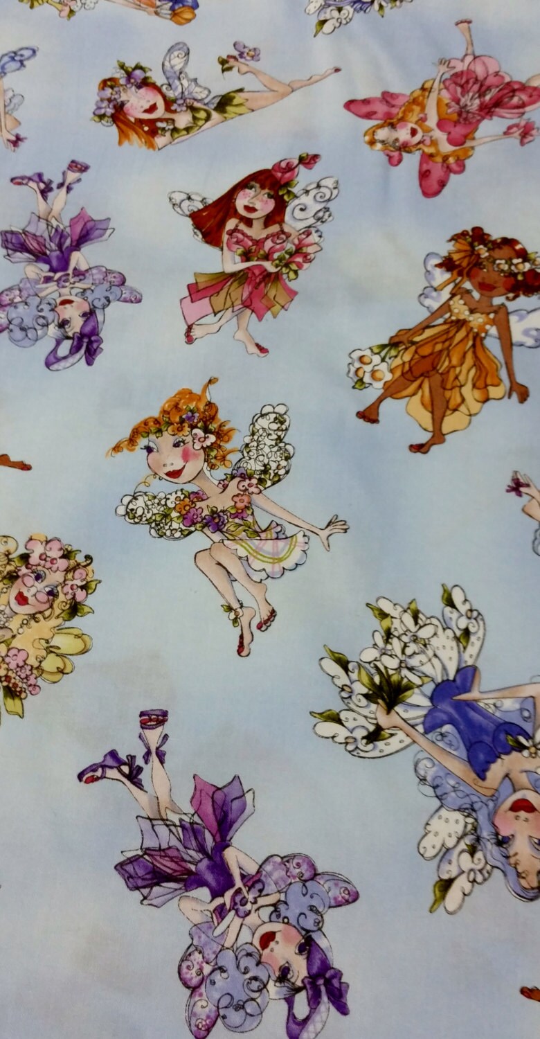 Quilting Treasures Loralie Very Fairy. 100 cotton fabric