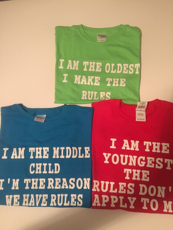 t shirts oldest middle youngest