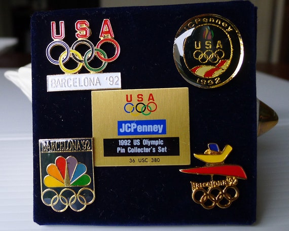 Vintage 1992 US Olympic Pin Collector's Set USA by HedgehogRetro