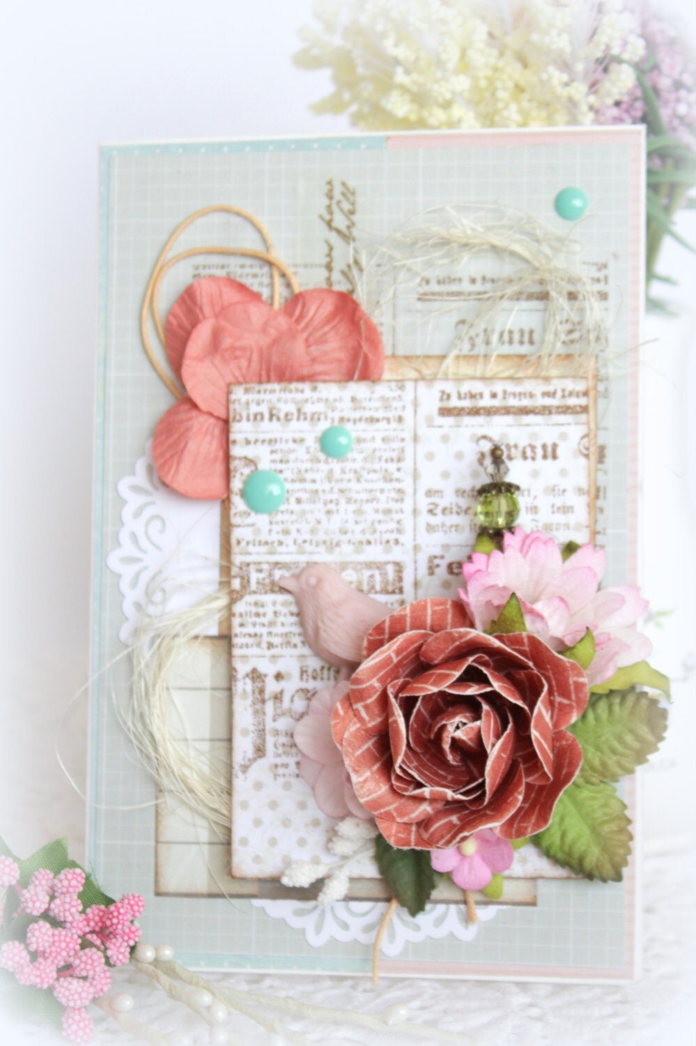 Crafted Scrapbooking Card Greeting Card Postcard