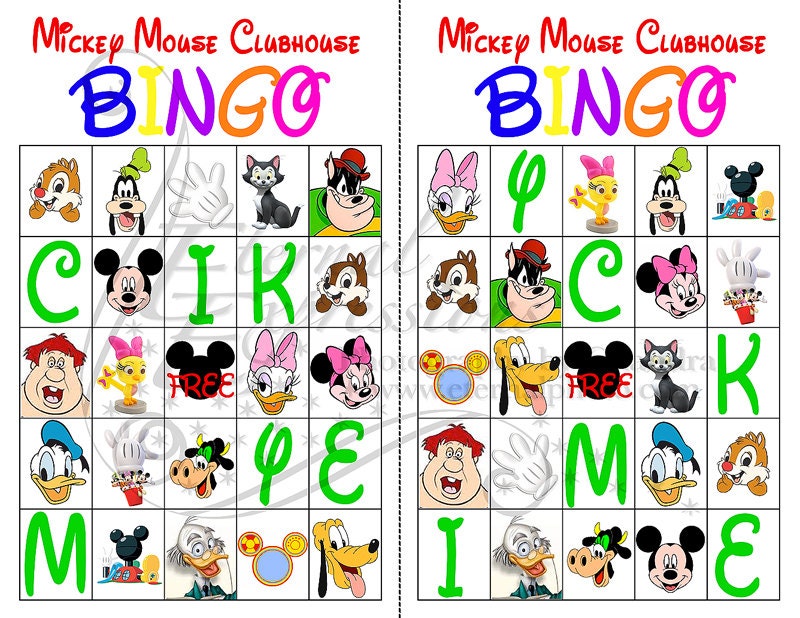 Mickey Mouse Bingo Printable Printable Word Searches