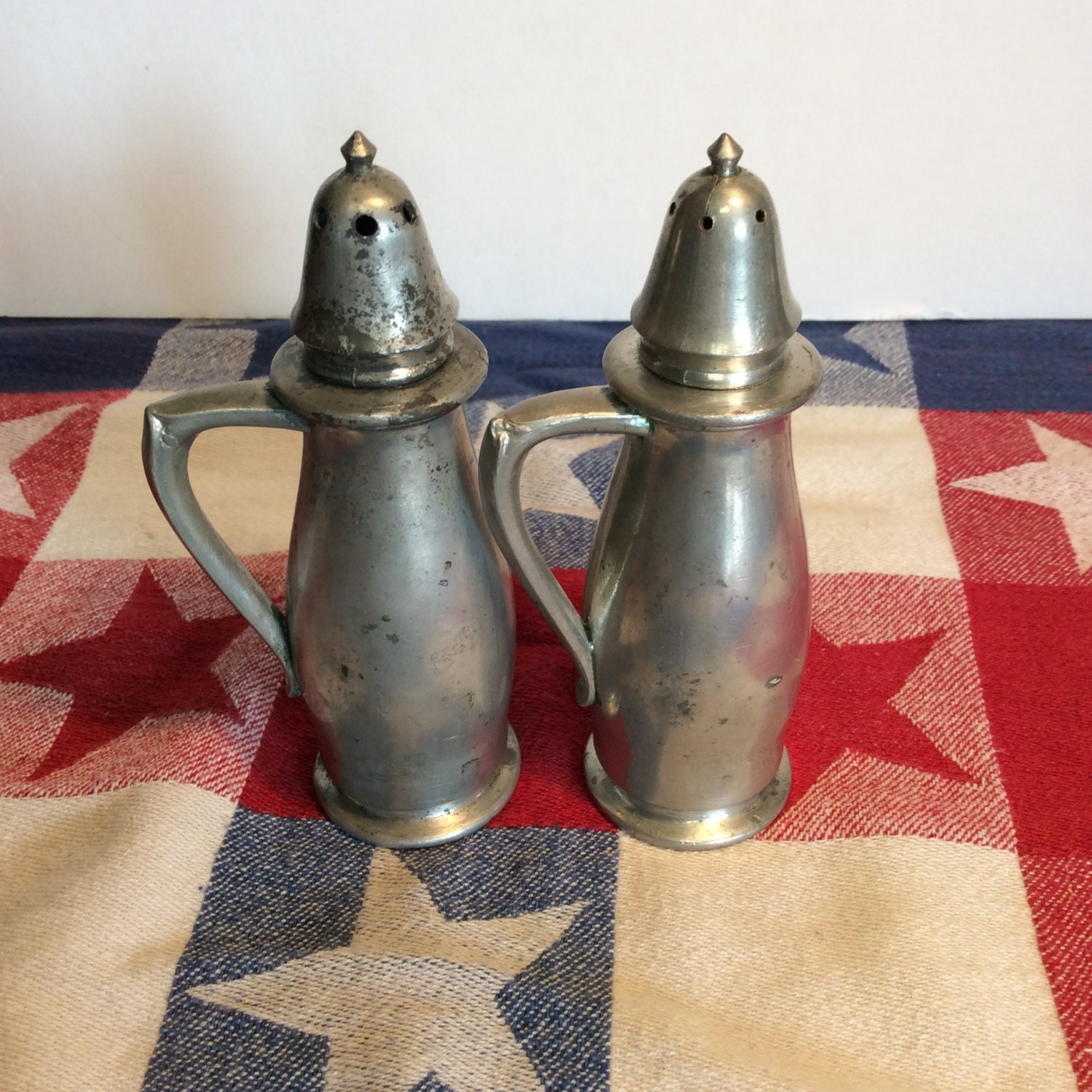 Vintage Salem Pewter Salt & Pepper Shakers