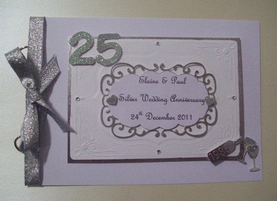 Personalised Wedding  Anniversary  Keepsake  Album  25th 30th 40th