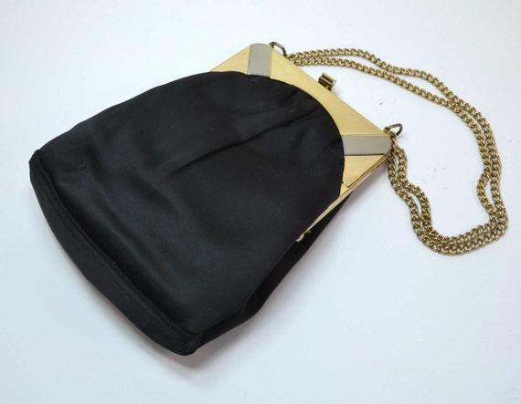 Art Deco Style Evening Bag, Vintage Black Satin Evening Bag, Mardane ... Art Deco Style Evening Bag, Vintage Black Satin Evening Bag, Mardane ...