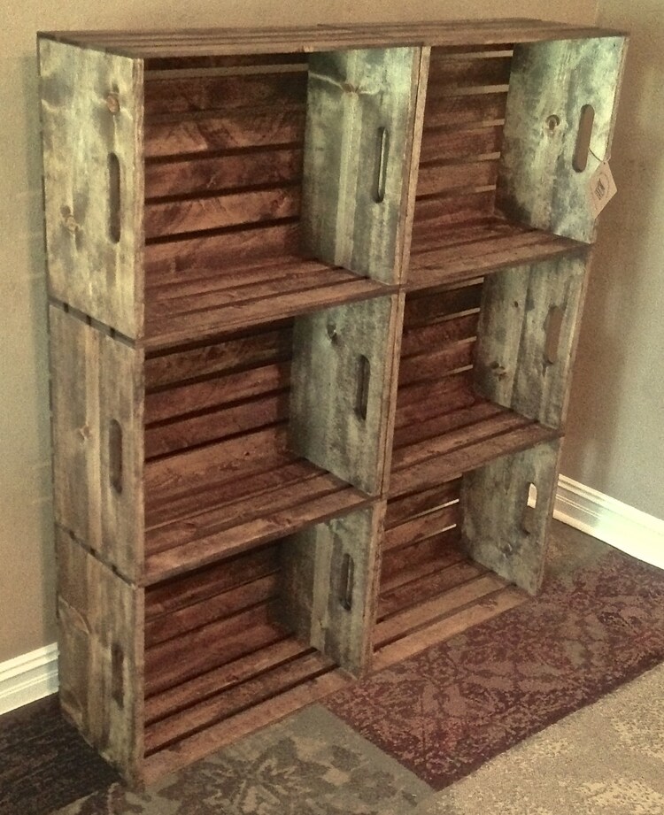 Set of Six Extra Large Wood Crates 24L x 18W x 11 by TheCrateCo