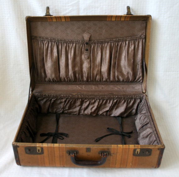 Vintage 1940s Belber HardSided Suitcase by SankeyBlueVintage