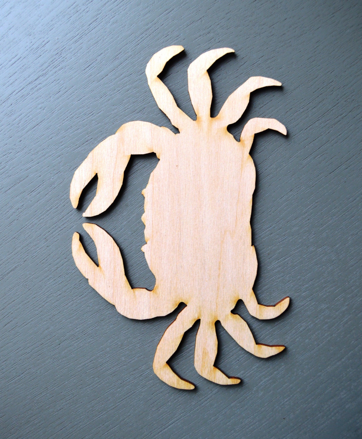 Crab Wood Cutout Laser Cut Crab Unfinished by docjlasercreations