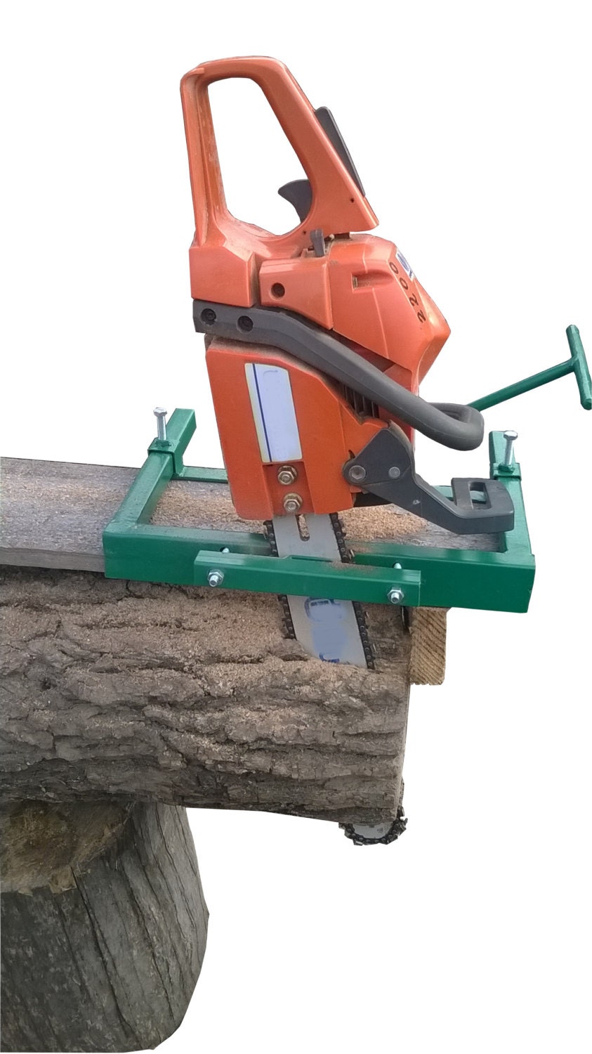 Chainsaw mill planking lumber boards milling vertical cut