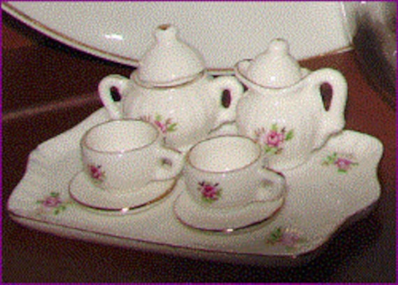 MINIATURE Tea Set by BackStageVintageShop on Etsy