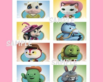 8 Printed Sheriff Callie Stickers, Birthday Party Favors