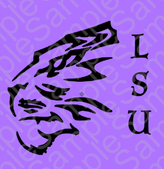 LSU Tiger Silhouette Inspired SVG and DXF Cut by BrocksPlayhouse