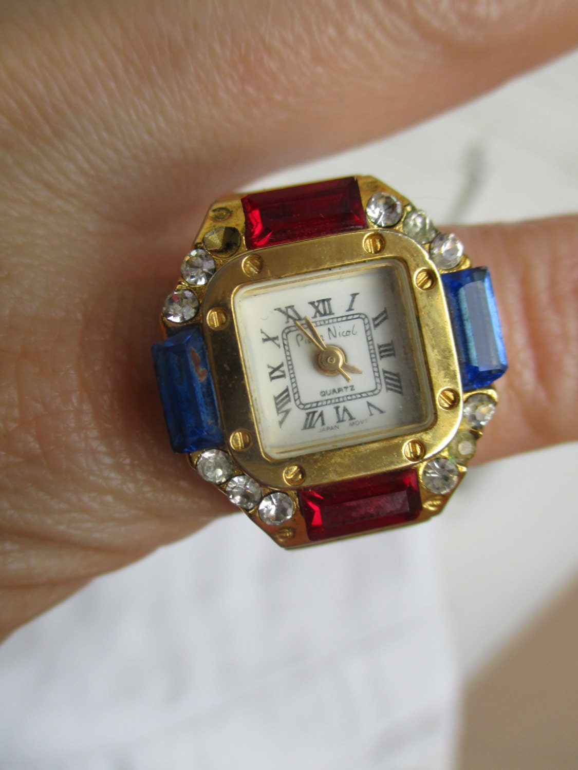 Finger Watch Watch Ring Clock Ring Finger Clock Vintage