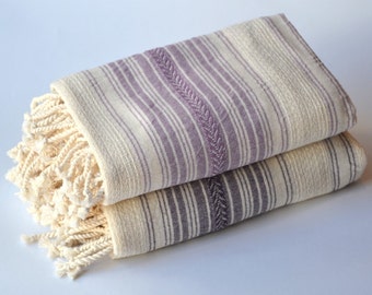 2 Handwoven Linen Towel - TURKISH TOWEL- PESHTEMAL -Towel Set